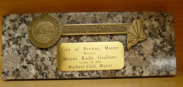 Brass & City Key on Maine Granite
